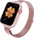 Women Slim Strap for Apple Watch 38mm 40mm 41mm Stainless Steel Metal Bracelet Magnetic Milanese Loop for Apple watch 34567se
