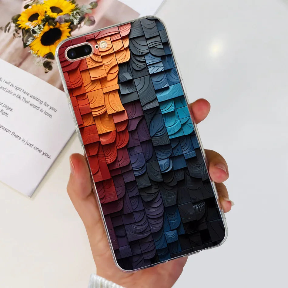 For iPhone 7 8 Plus Phone Case iPhone7 iPhone8 7Plus 8Plus SE 2020 2022 Fashion Cool Pattern Soft Silicone TPU Cases