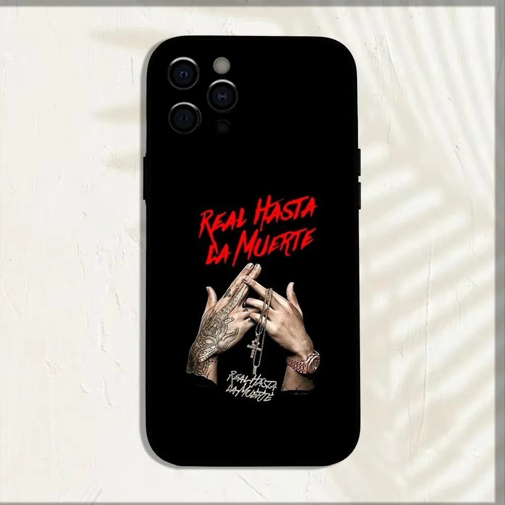 Rapper A-Anuel AA Real Phone Case For iPhone 16,15,14,13,12,11,Pro,X,XS,Max,XR,Plus,Mini Soft Black Cover