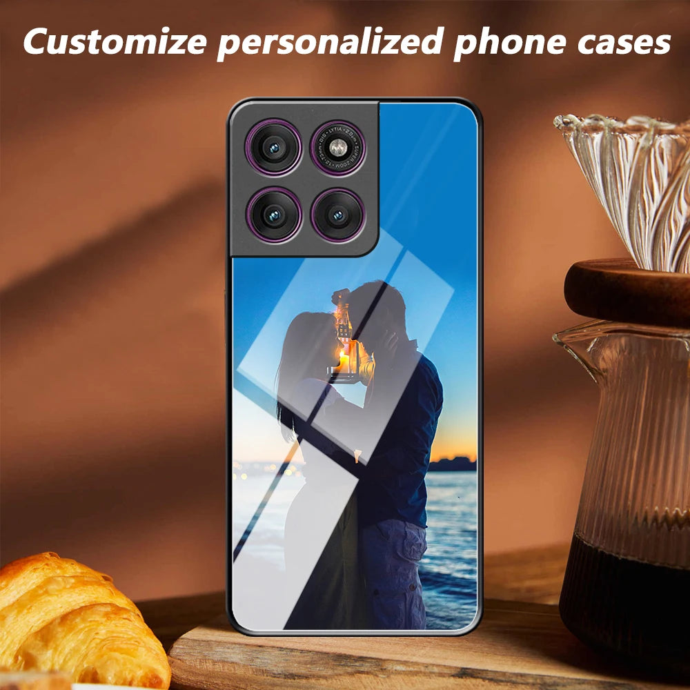 Custom Photo Mirror Glass Phone Case for Motorola Edge 60/50/40/30/20/G86/G84/G75