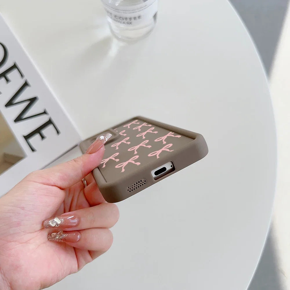 3D Pink Bowknot Phone Case For Motorola Moto G24 G54 G05 G04 G34 G75 G14 G15 E13 E40 E14 E22 E32 G9 G Play 2025 Cover Soft Cases