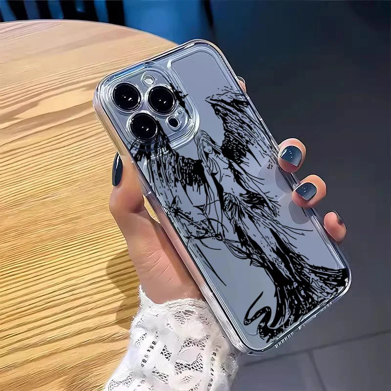 INS Style Space Angel Girl Phone Case for Samsung Galaxy S26 S25 S24 S23 S22 Ultra FE A57 A37 A17 A35 A55 A15 A16 A06 5G Cover