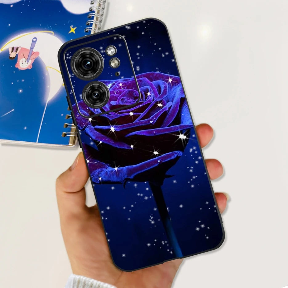 For Motorola Edge 40 Case XT2303-2 Colorful Flower Painted Back Cover 6.55'' Soft Fundas For Motorola Edge 40 Edge40 Phone Cases