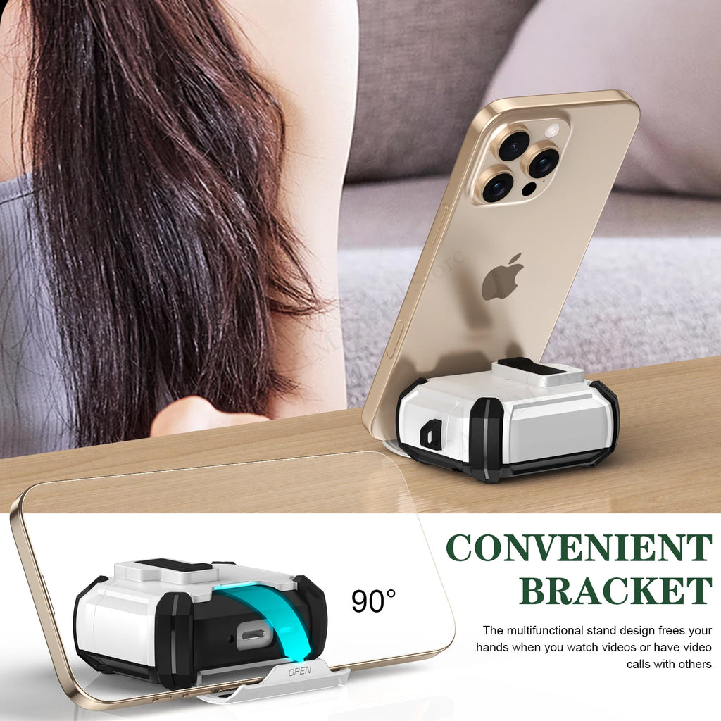 New Style Magnetic Earphone Case For AirPods 4 3 2 1 Pro 2 2nd Cover Creative Second-changing Bracket  Anti-fall Headphone Coque