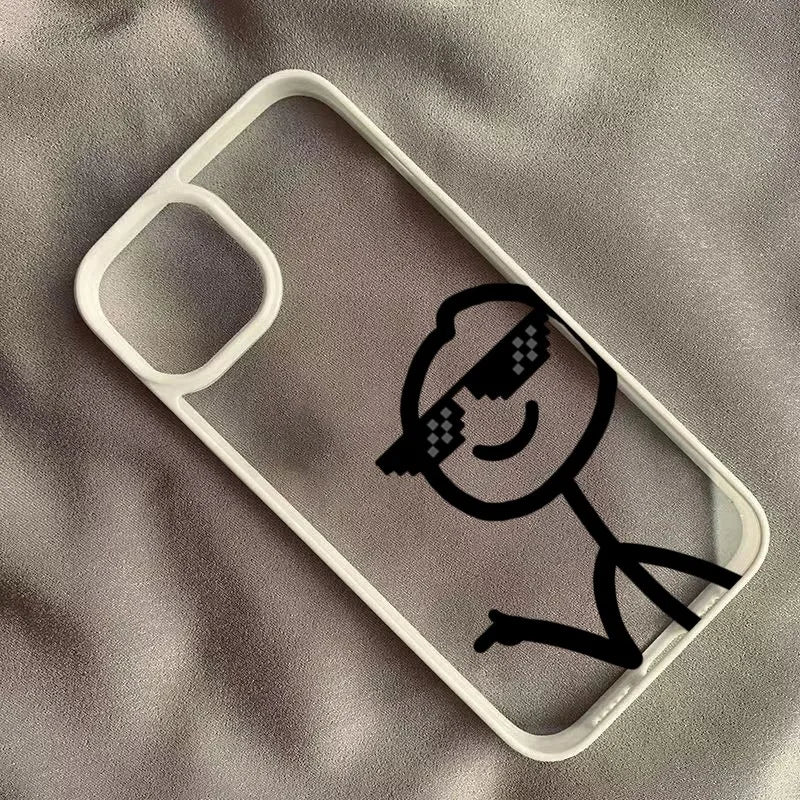 Cute Funny Matchman Phone Case For iPhone 17 16 15 Plus Cases For iPhone 17 Air 11 12 13 14 Pro Max Clear Phone Cover