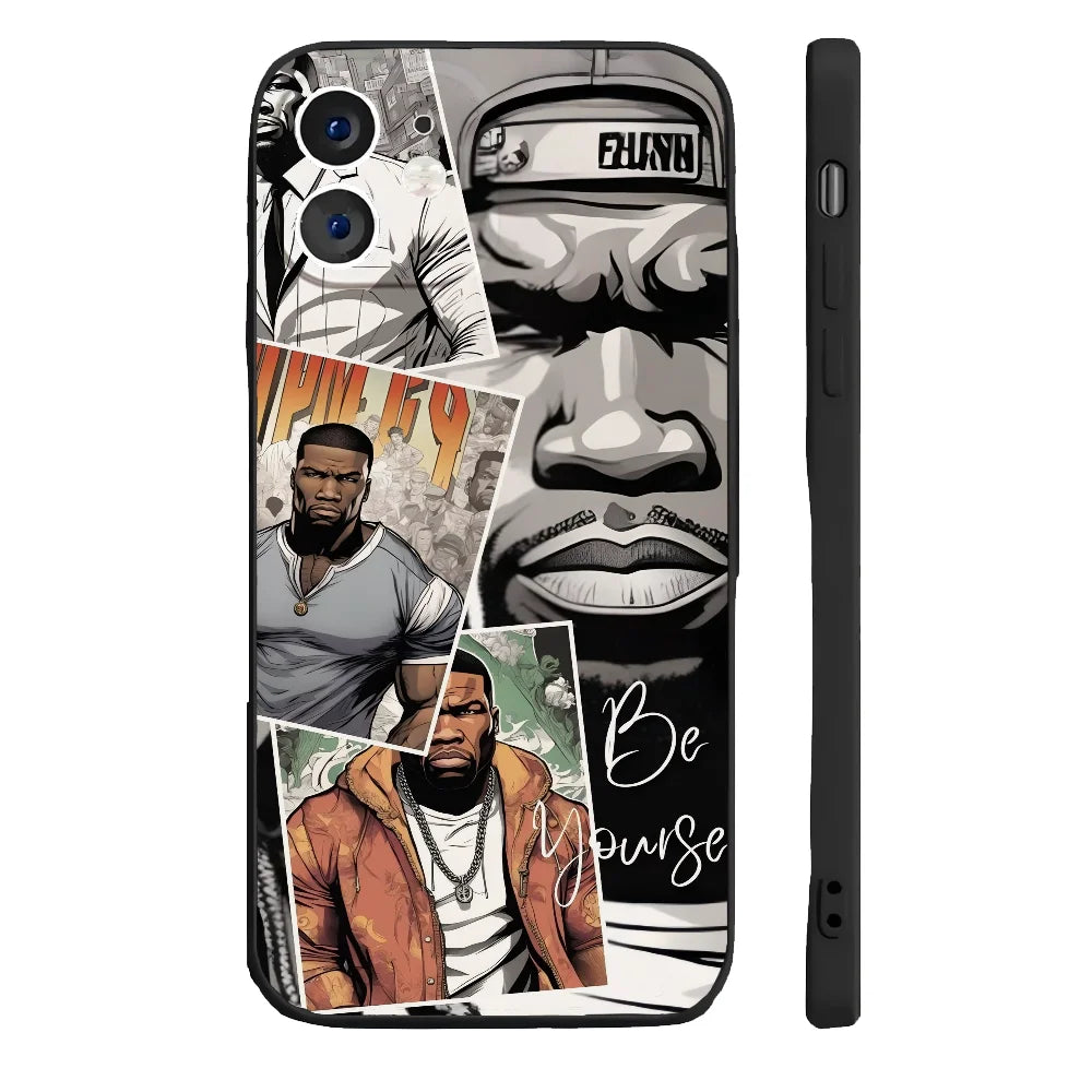 Rapper Hip Hop Street 50 Cent Phone Case Silicone Soft For IPhone 16 15 14 13 12 11 Plus Pro Max Plus