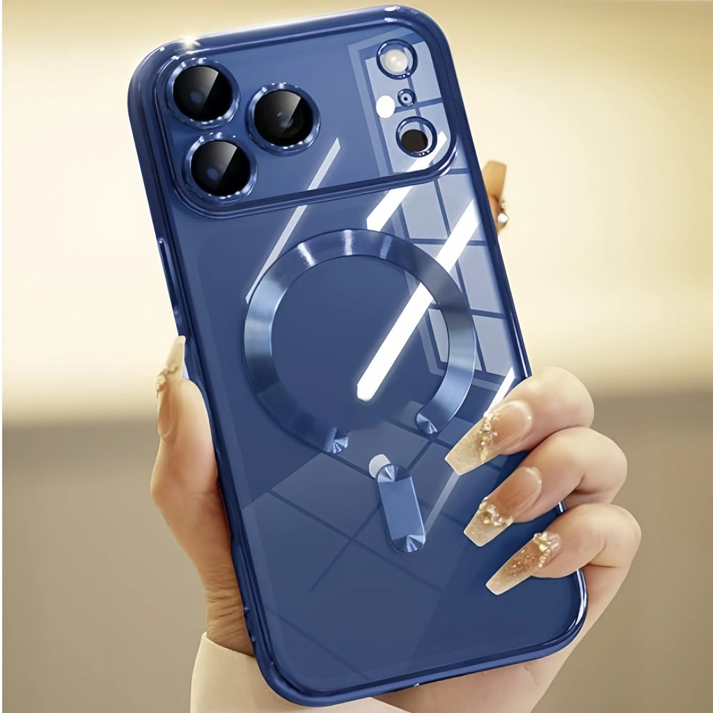 Camera Protection Clear Luxury Plating Cover Soft TPU  Drop Protective With Magnetic Phone Case For iPhone17Pro Max/17Pro/Air/17