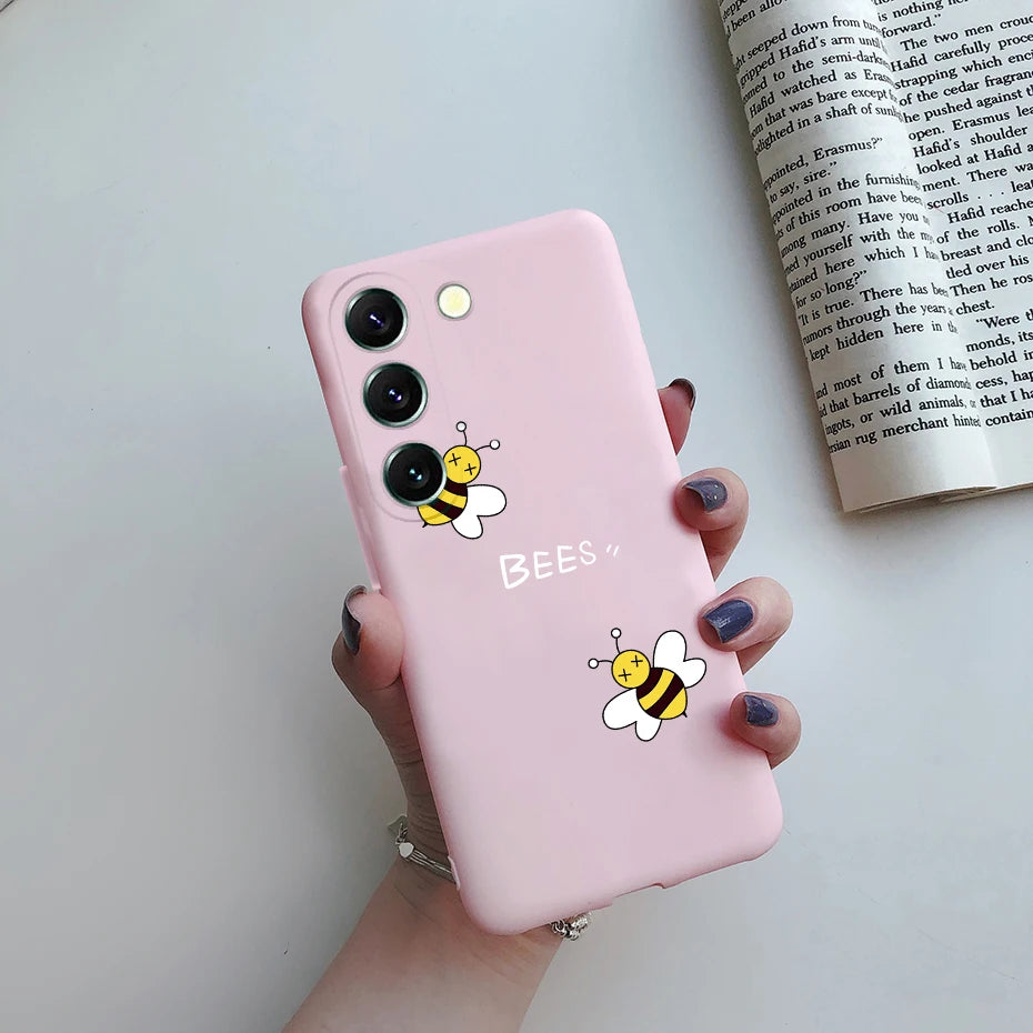 For Samsung S23 Case Cute Soft Silicone TPU Back Cover For Samsung S23 Plus + Phone Case on Samsung Galaxy S23 Ultra Coque Funda