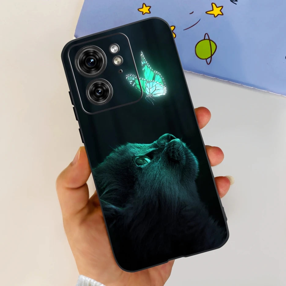 For Motorola Edge 40 Case XT2303-2 Colorful Flower Painted Back Cover 6.55'' Soft Fundas For Motorola Edge 40 Edge40 Phone Cases