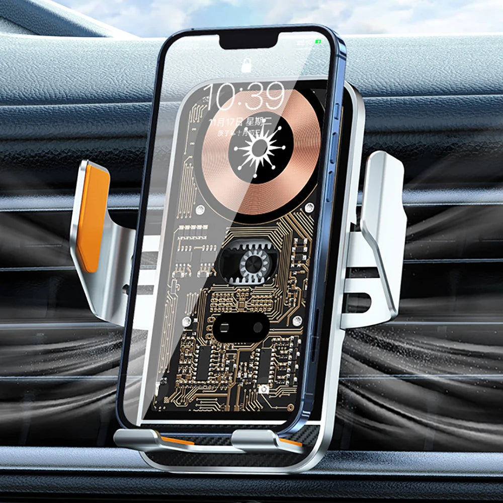 Car Wireless Charger Auto Car Mount Phone Holder Stand For iPhone Samsung Xiaomi Infrared Induction 15W Qi Fast Charging Station