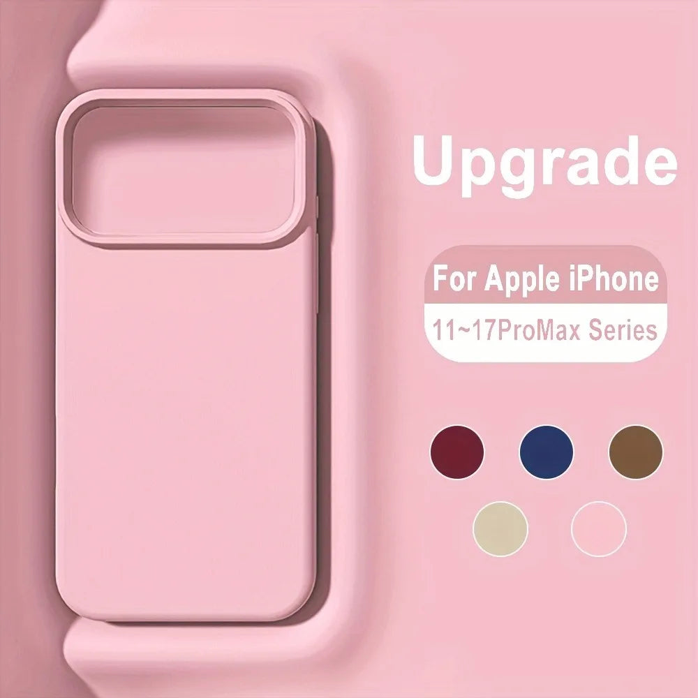 Original Official Liquid Silicone Phone Case For iPhone 17 15 16 14 13 12 Pro Max Soft Cases For iPhone Air 16 15 14 Plus Cover