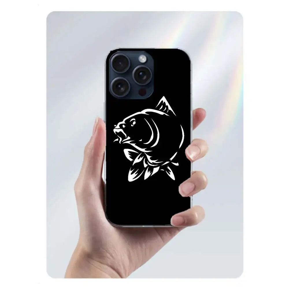Carp Fishing Capa Phone Case For Iphone 17 Air 16 Pro Max 15 12 Pro 14 Plus 17E 16E 11 13 Mini Cover Cases Fundas Cell Clear TPU