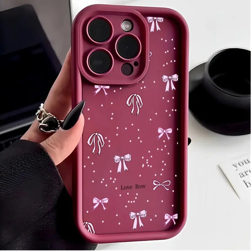 3D Pink Bowknot Phone Case For Motorola Moto G24 G54 G05 G04 G34 G75 G14 G15 E13 E40 E14 E22 E32 G9 G Play 2025 Cover Soft Cases