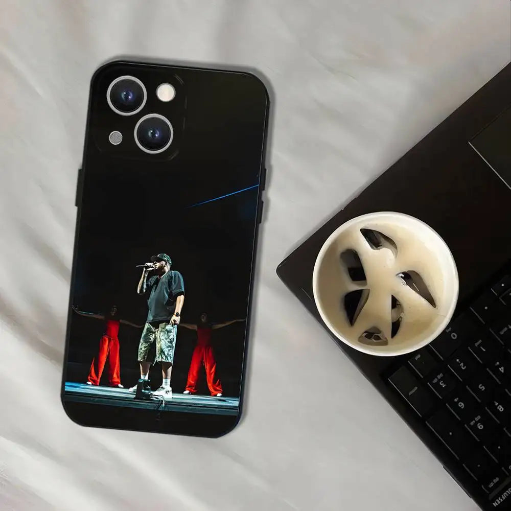 Rapper Maka Aura 2025 Tour Phone Case For iPhone 17,16,15,14,13,12,11,Pro,XS,Max,XR,Plus,E,SE4,Mini Black Soft Cover