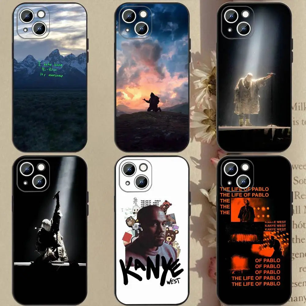 1pc Kanye West Ye Rapper Phone Case Silicone Soft For IPhone 17 Air 16 15 14 13 12 11 Plus Pro Max Plus