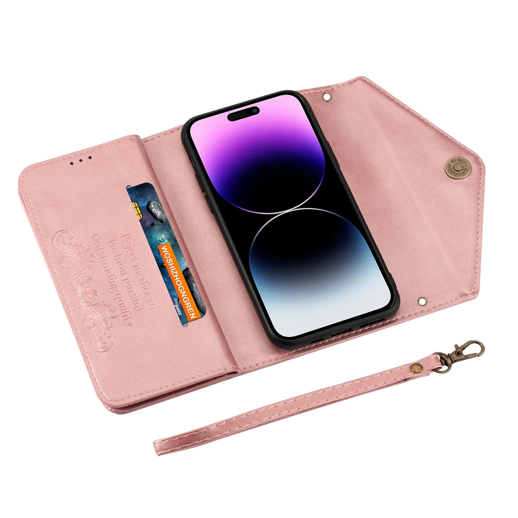 Cases for iPhone 16 15 14 13 12 11 8 7 Pro Max Plus X XR XS SE 2020 2022 2024 Case Cover coque Flip Wallet Phone Covers Sunjolly