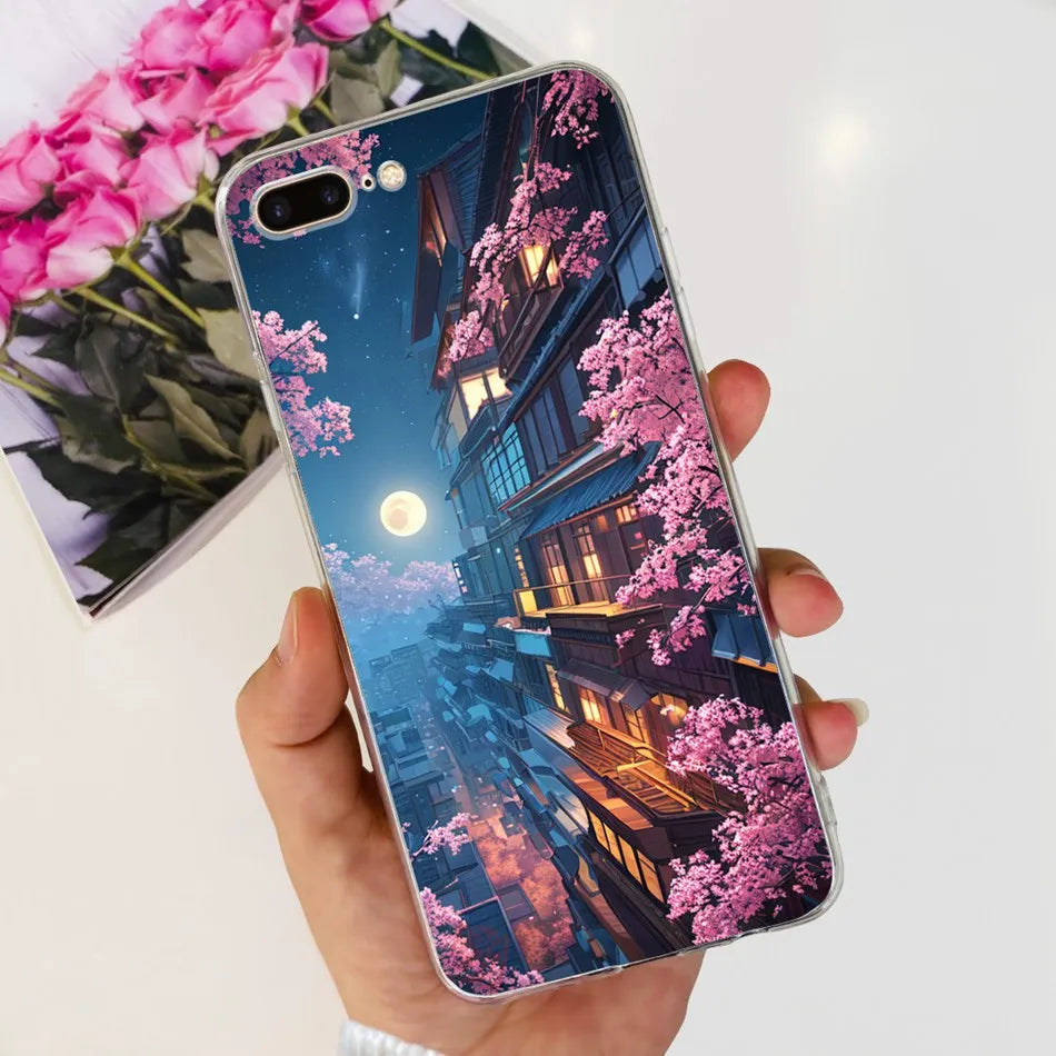For iPhone 7 8 Plus Phone Case iPhone7 iPhone8 7Plus 8Plus SE 2020 2022 Fashion Cool Pattern Soft Silicone TPU Cases
