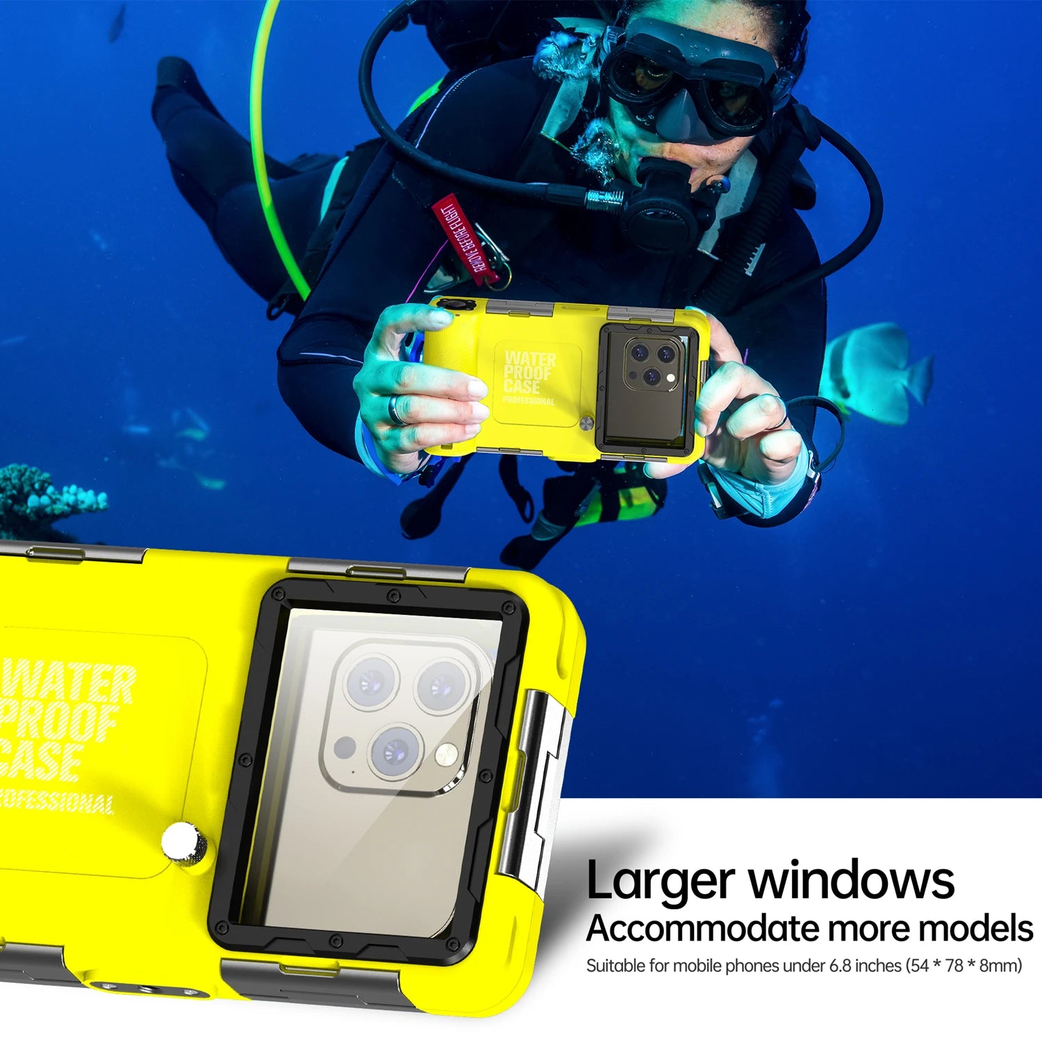 15M Professional Diving Phone Case For SamsungS26 S24 S25 S23Ultra Underwater Taking Waterproof Cases For iPhone 17 16 15Pro Max