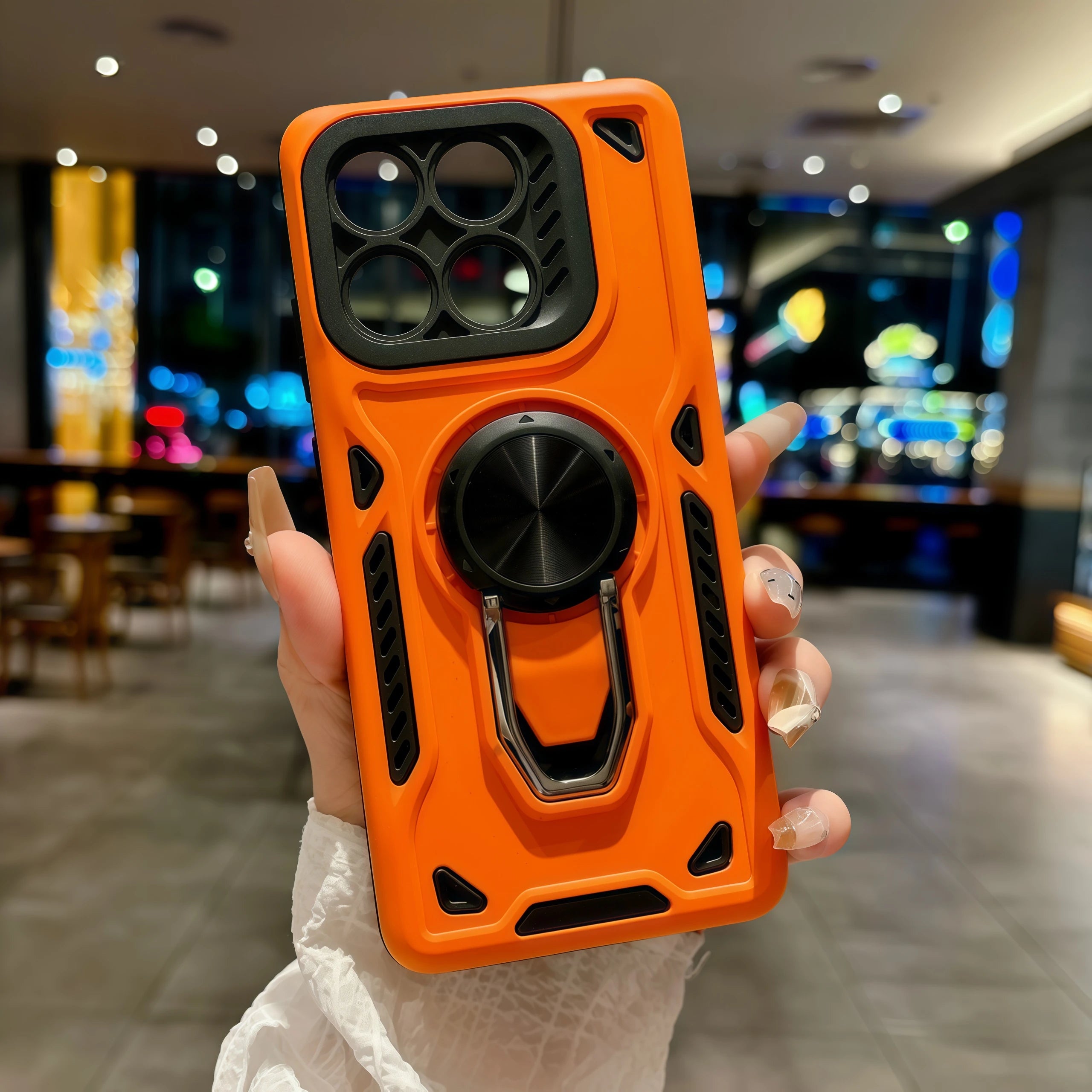 For Motorola Moto G56 G86 G67 G06 Edge 60 Edge 70 Pro Power Military Shockproof Phone Case Metal rotary Bracket Armor Back Cover