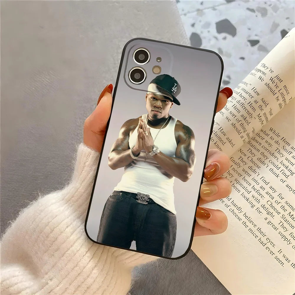 Rapper Hip Hop Street 50 Cent Phone Case Silicone Soft For IPhone 16 15 14 13 12 11 Plus Pro Max Plus