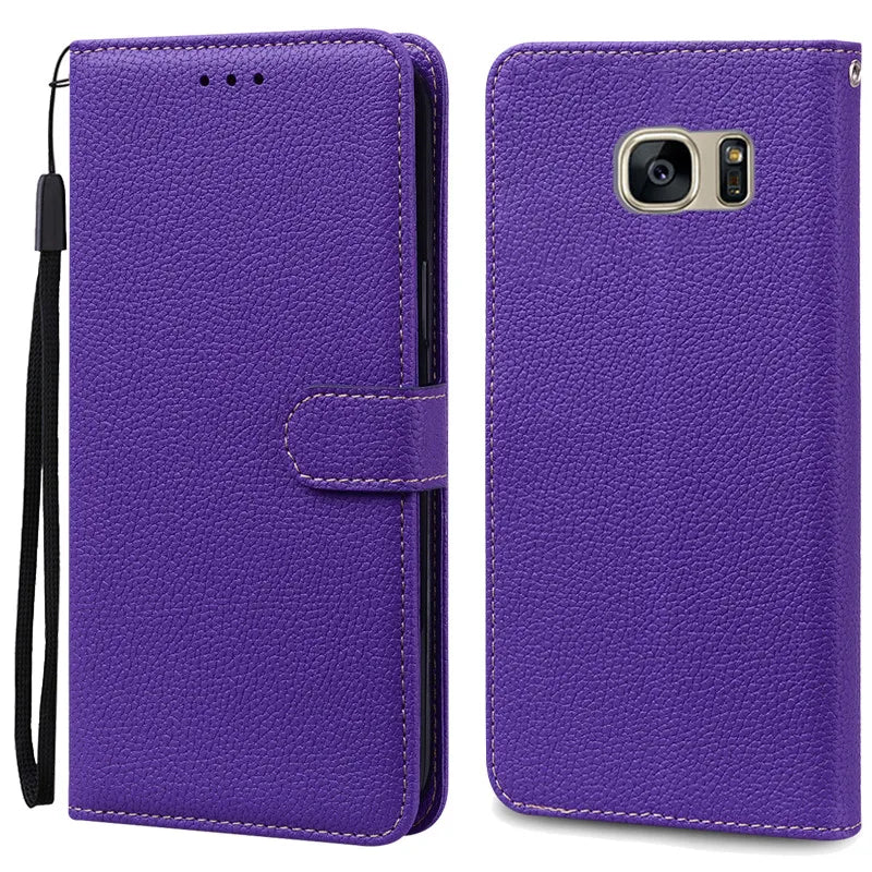 S7Edge Case For Samsung Galaxy S7 Case Leather Wallet On For Samsung S7 Edge Case Soft Flip Cover For Samsung S7 S 7 Edge Fundas