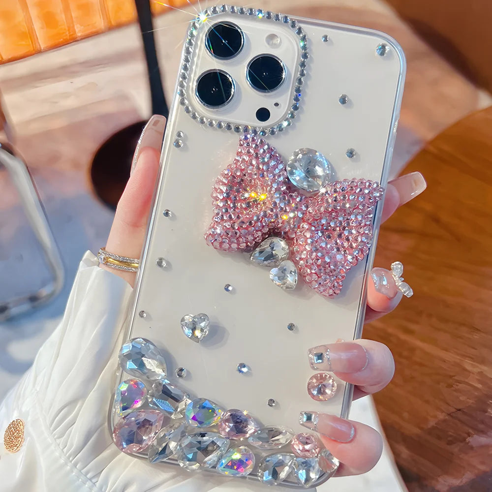 Cases for iPhone 16 15 14 13 12 11 8 7 Pro Max Plus mini X XS XR SE 2020 2022 Case Diamond Phone Cover Sunjolly iPhone 16 Case