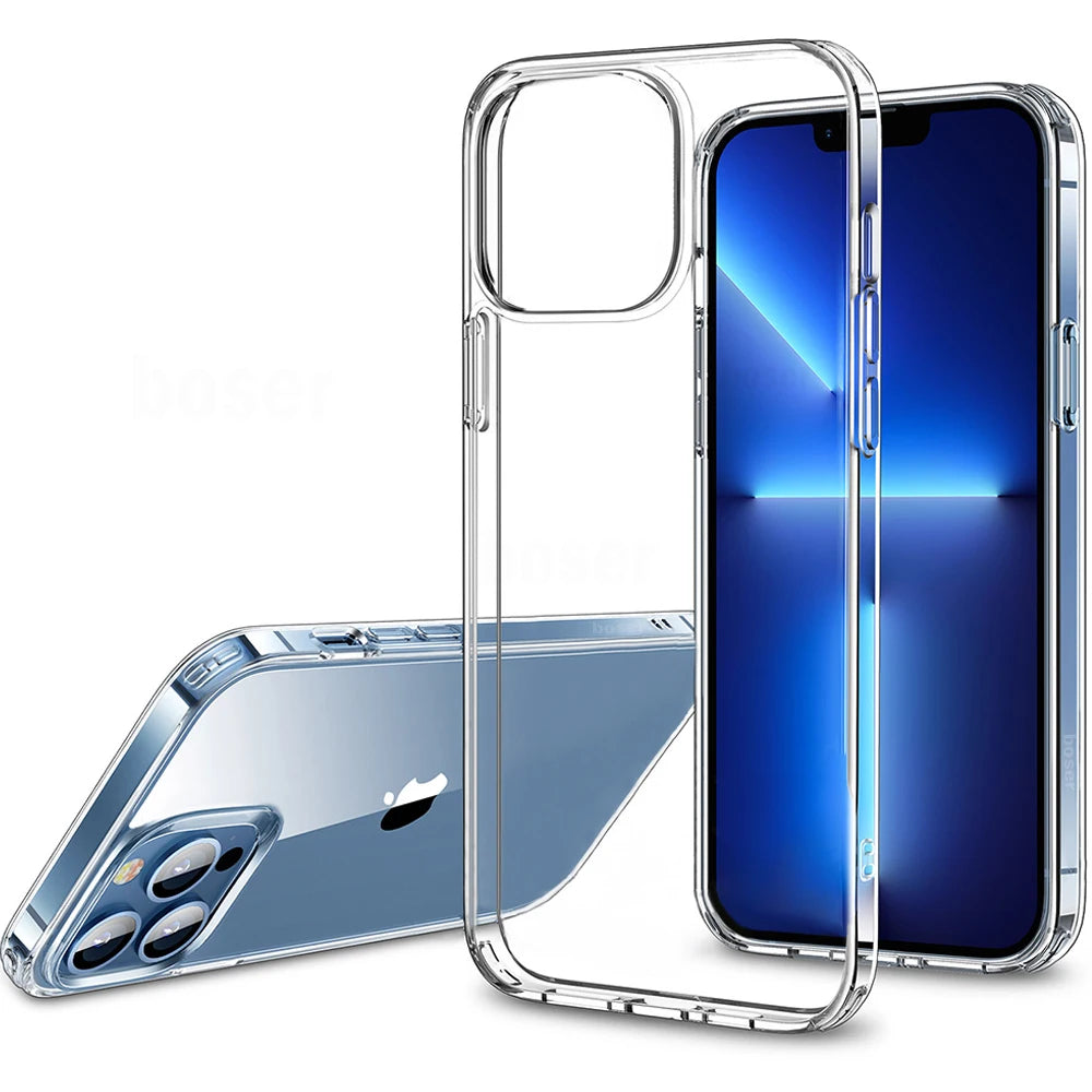 Fashion Clear Phone Case For iPhone 14 Pro Max Soft TPU Silicon Cases For iPhone14 Pro Max 14 Plus Transparent Back Cover Capa