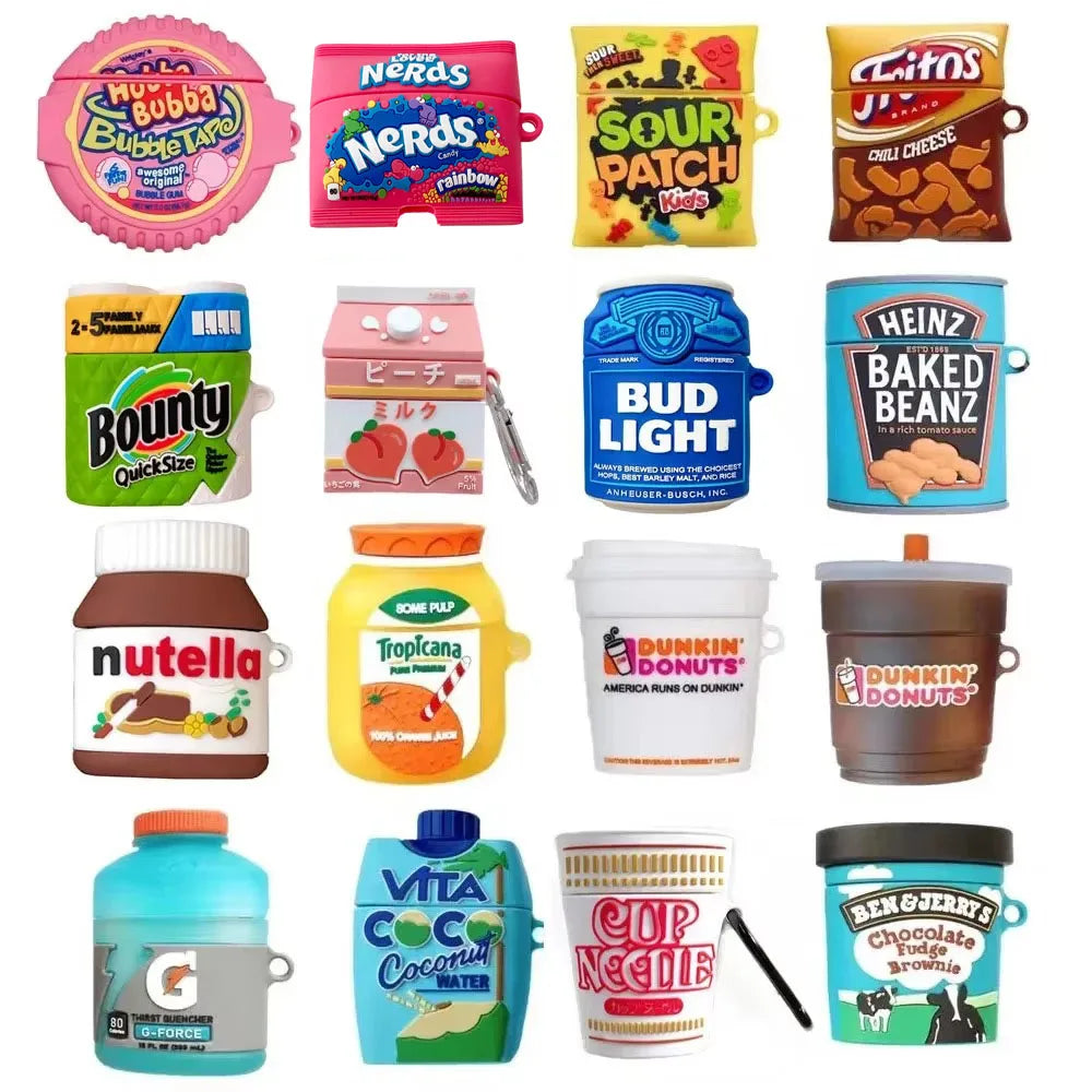 for AirPods Pro 3 Case Cartoon Ice Cream Snacks Earphone Cover for AirPods 4 Case Wireless Earbuds Cover for AirPods Pro 2 Case