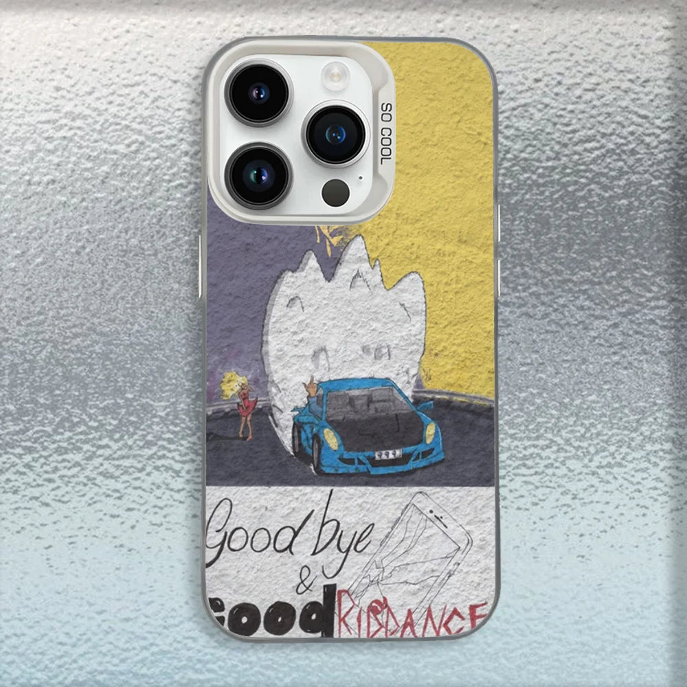 Rapper 999 J-Juice W-WRLD Phone Case For iPhone 16,15,14,13,12,11,Mini,Pro,MAX White Matte Shockproof Cover