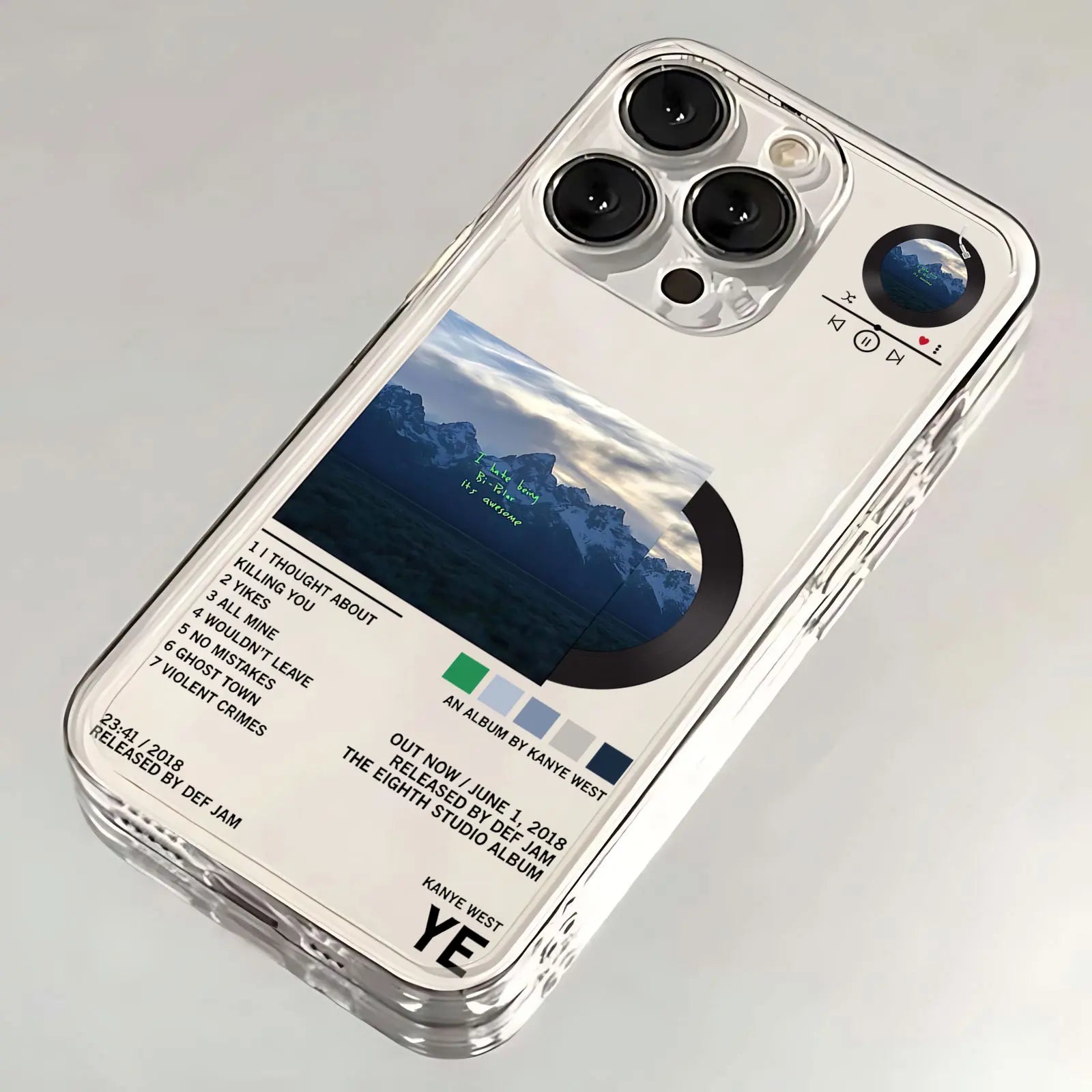 Rapper Kanye West Hot Album Phone Case For iPhone 16 15 14 13 12 11 Mini Pro Max X XR XS Max 7 8 Plus SE20 Transparent Cover