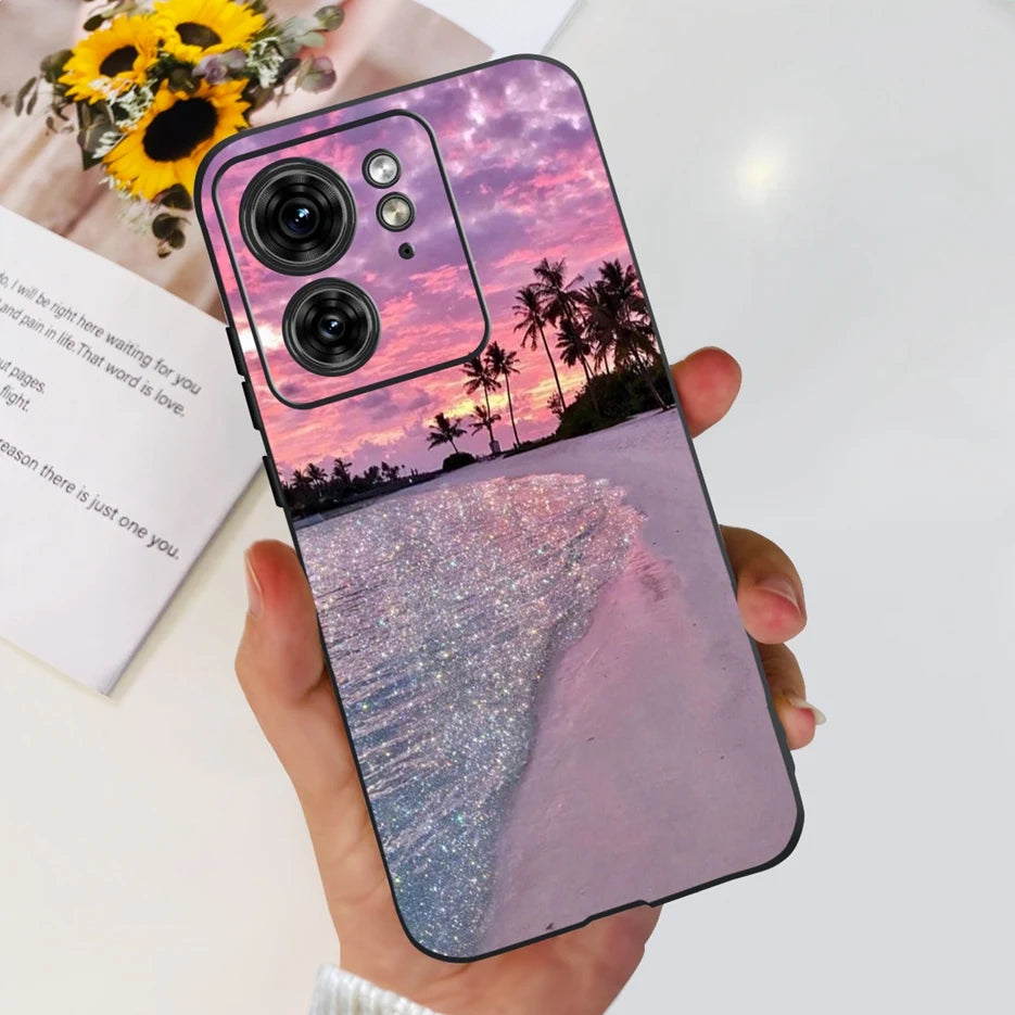 For Motorola Edge 40 Case XT2303-2 Colorful Flower Painted Back Cover 6.55'' Soft Fundas For Motorola Edge 40 Edge40 Phone Cases