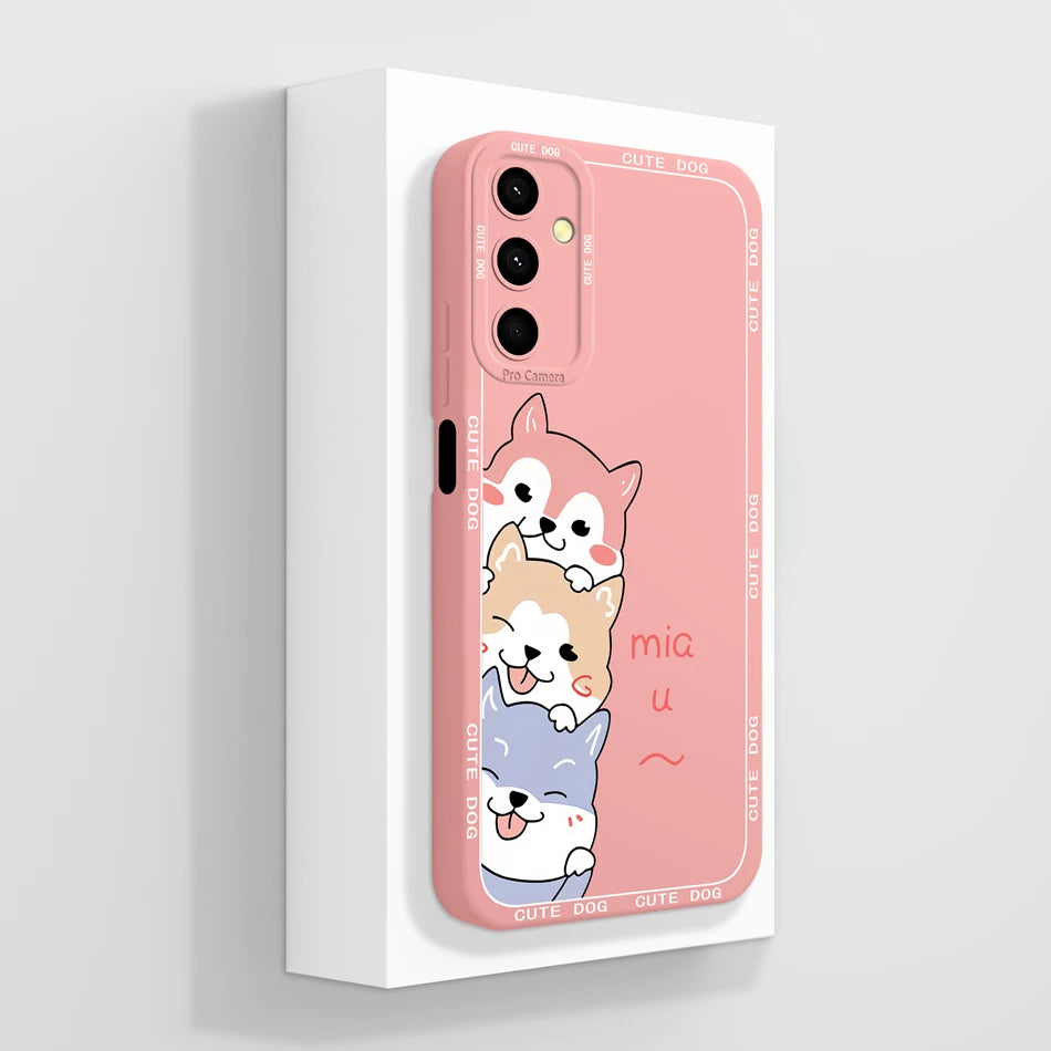 For Samsung Galaxy A24 Phone Case Cute Panda High Quality Liquid Silicone Anti Drop Soft Back Cover For Samsung A 24 Phone Shell