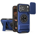 KEYSION Magnetic Phone Case for iPhone 17 Pro Max Slide Camera Protection Upright Kickstand Shockproof Cover for iPhone 17 Air