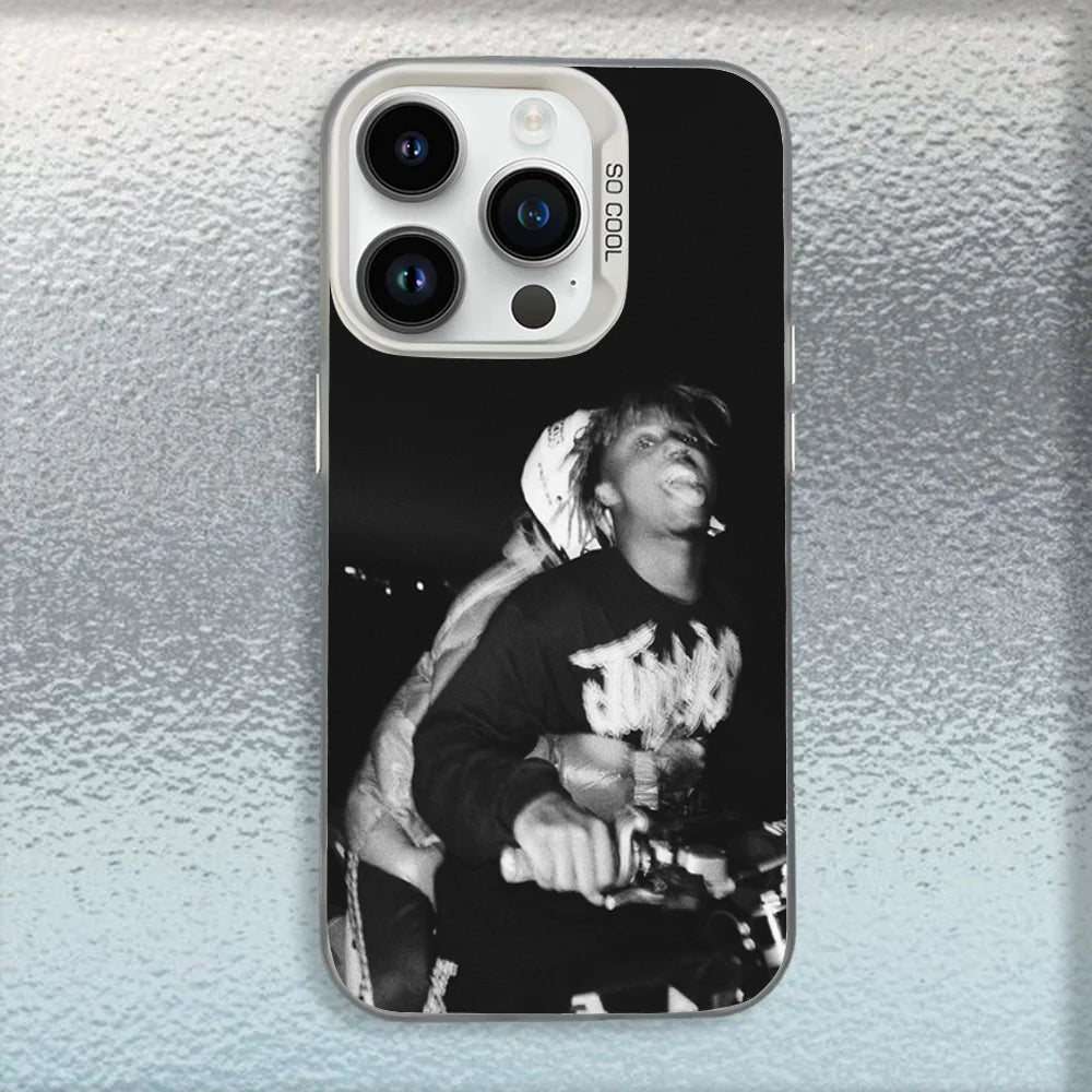 Rapper 999 J-Juice W-WRLD Phone Case For iPhone 16,15,14,13,12,11,Mini,Pro,MAX White Matte Shockproof Cover
