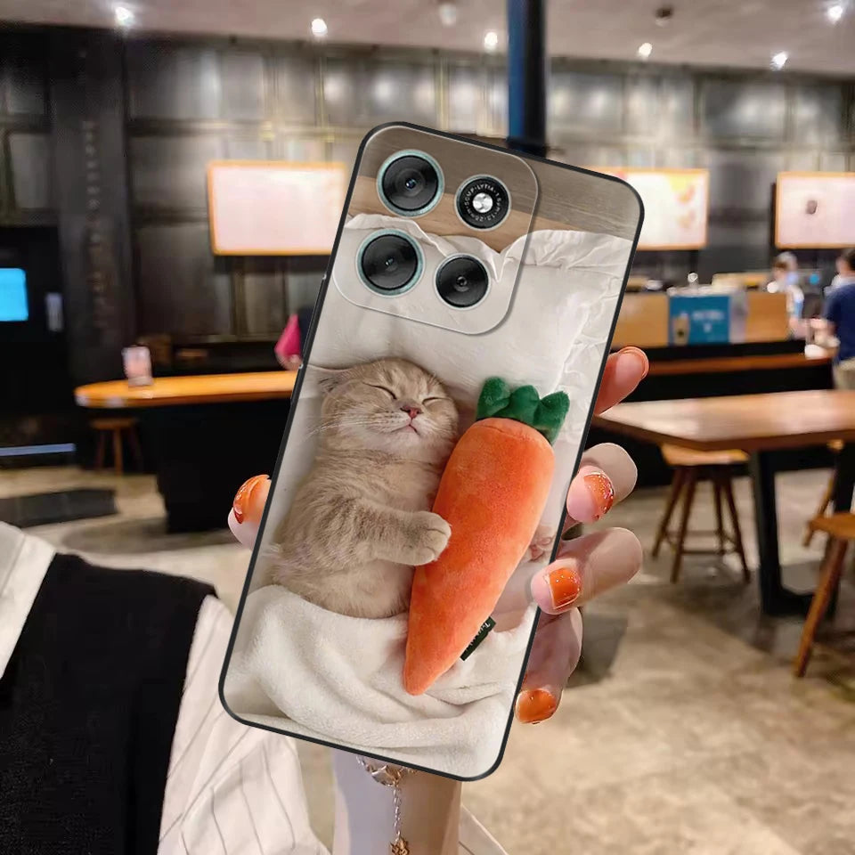 Phone Case For Motorola Moto G86 Case Soft Black Silicone Shockproof Back Cover For Moto G86 XT2527-2 G 86 Cases Covers Fundas