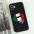 Mexican Lips Flag Phone Case For iPhone 16 15 14 13 12 11 Pro Max Mini X XS SE 7 8 Plus 16E Shockproof Dustproof Cover Fundas