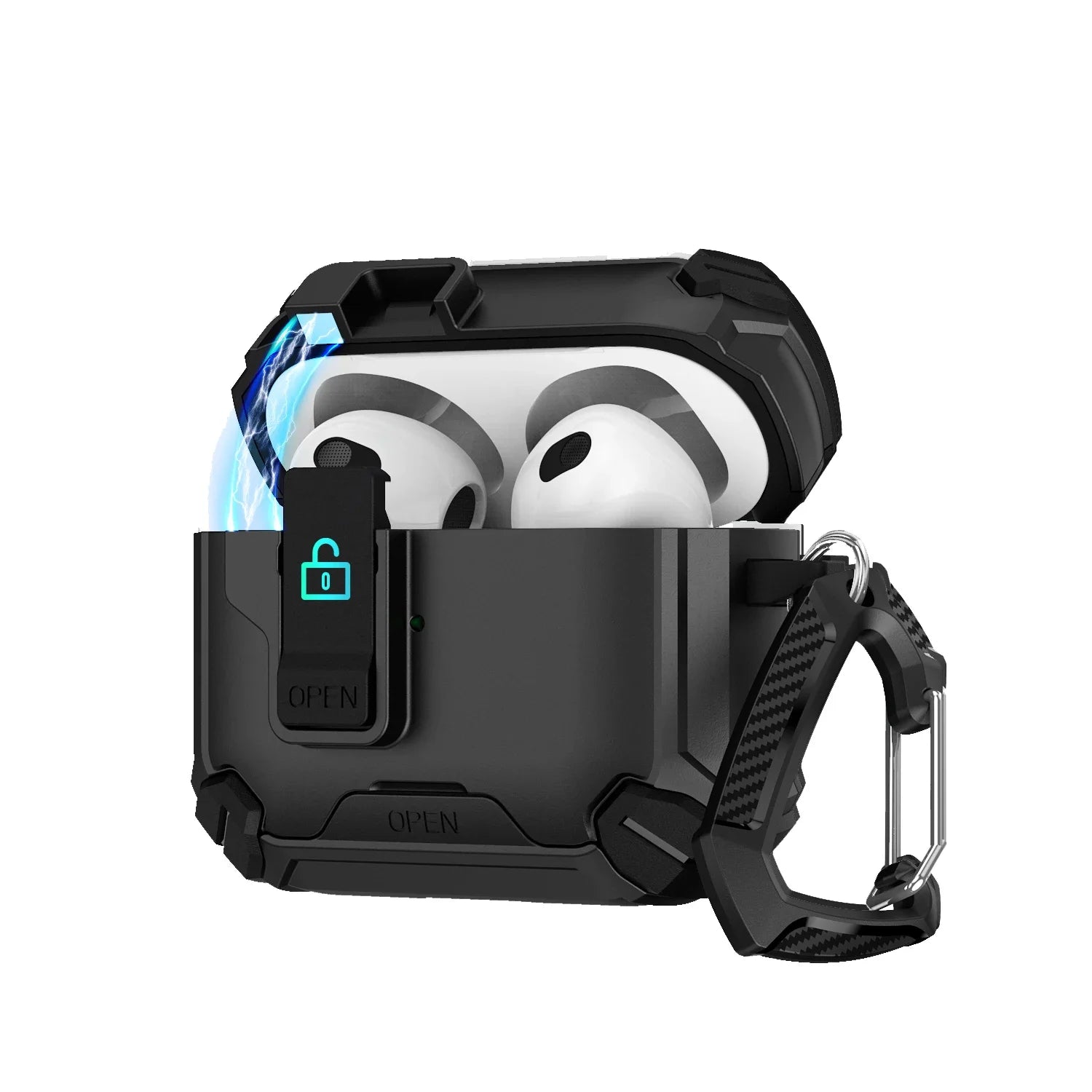 New Style Magnetic Earphone Case For AirPods 4 3 2 1 Pro 2 2nd Cover Creative Second-changing Bracket  Anti-fall Headphone Coque