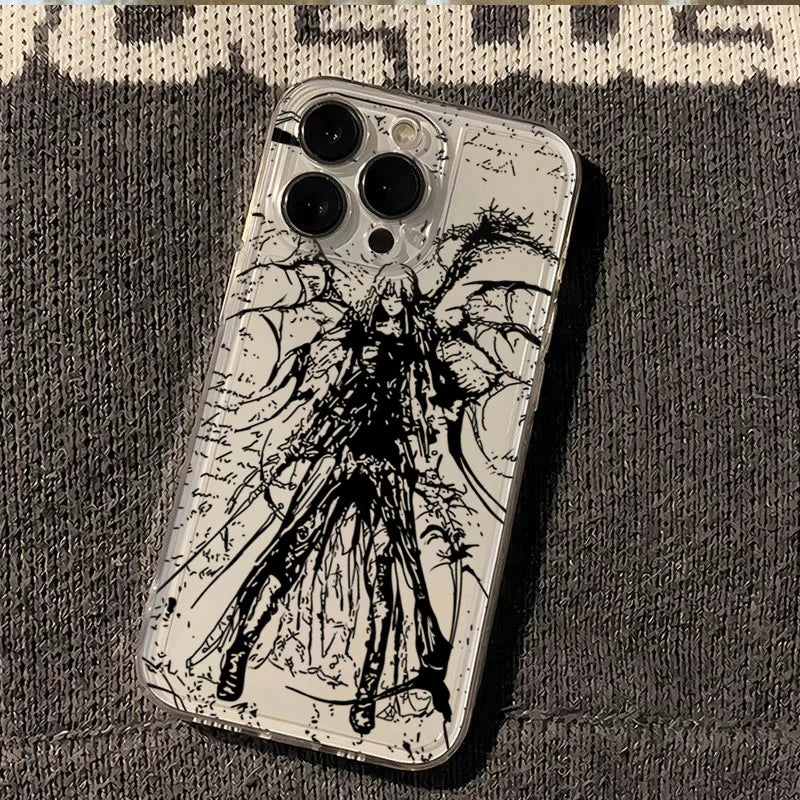 INS Style Space Angel Girl Phone Case for Samsung Galaxy S26 S25 S24 S23 S22 Ultra FE A57 A37 A17 A35 A55 A15 A16 A06 5G Cover