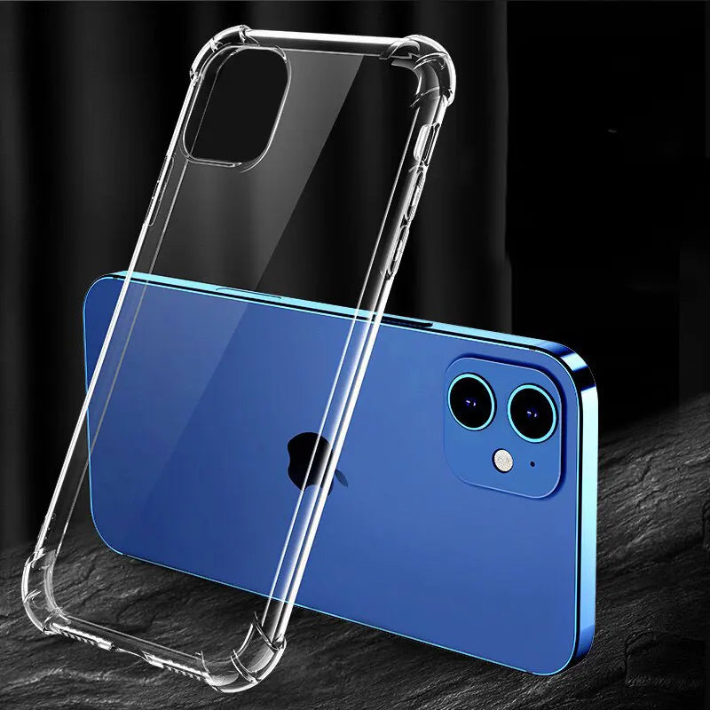 Shockproof Phone Cases For iPhone 11 12 Pro X Xs Max XR Back Cover for iPhone 6 6S 7 8 Plus SE 2020 Transparent Silicone Case