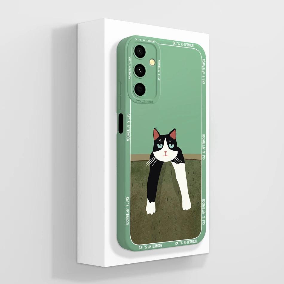 For Samsung Galaxy A24 Phone Case Cute Panda High Quality Liquid Silicone Anti Drop Soft Back Cover For Samsung A 24 Phone Shell