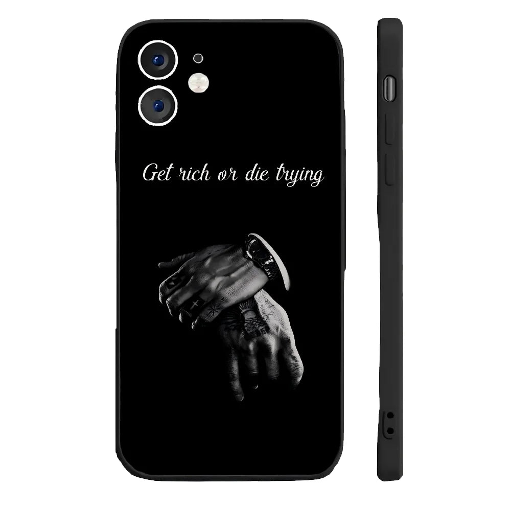 Rapper Hip Hop Street 50 Cent Phone Case Silicone Soft For IPhone 16 15 14 13 12 11 Plus Pro Max Plus