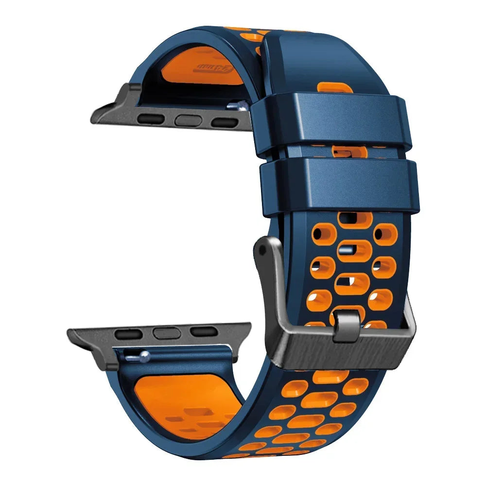 Sport Silicone Strap For Apple Watch Ultra 2 49mm Bracelet Wristband For Apple Watch Series 9 8 7 SE 6 45mm 44mm 42mm Accessory