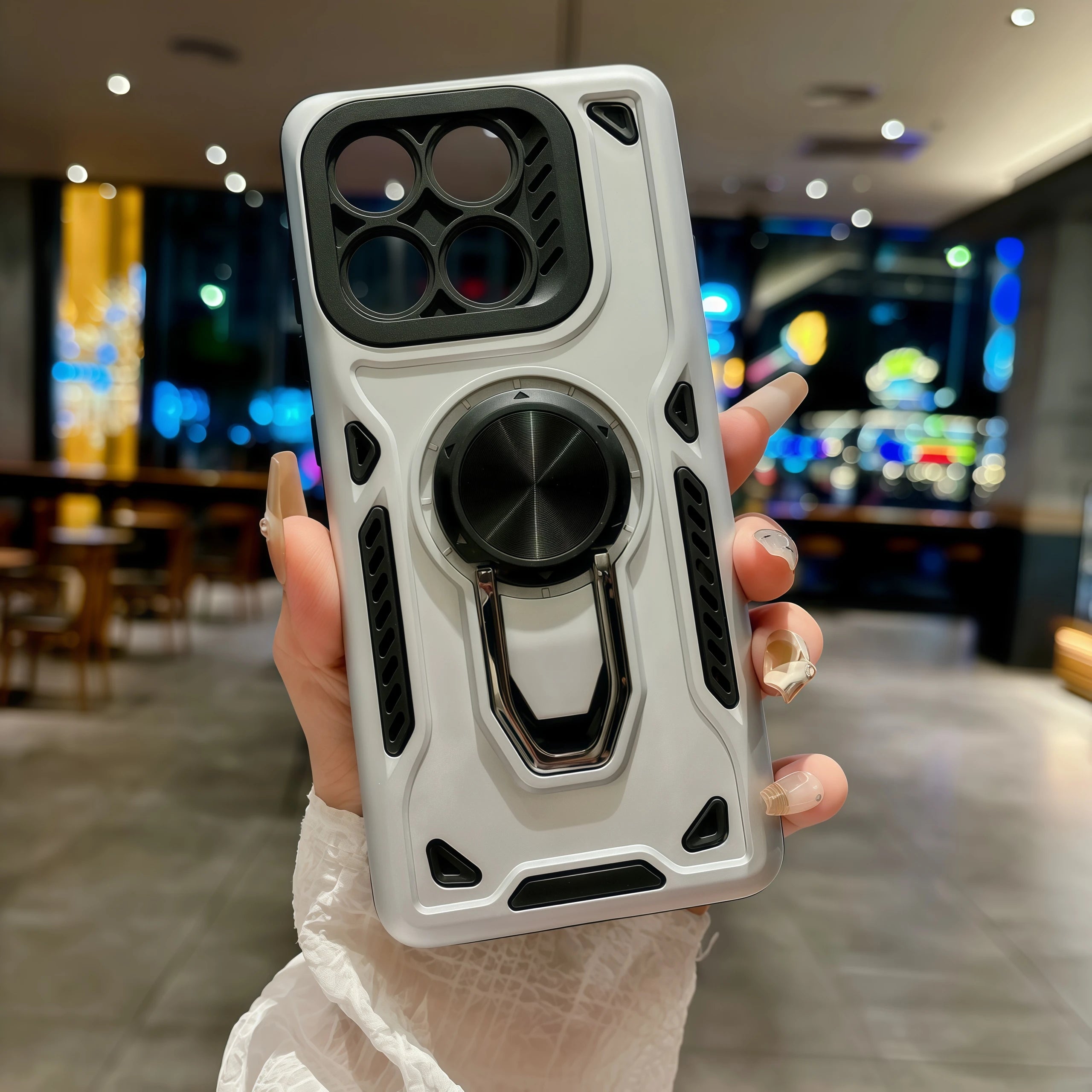 For Motorola Moto G56 G86 G67 G06 Edge 60 Edge 70 Pro Power Military Shockproof Phone Case Metal rotary Bracket Armor Back Cover