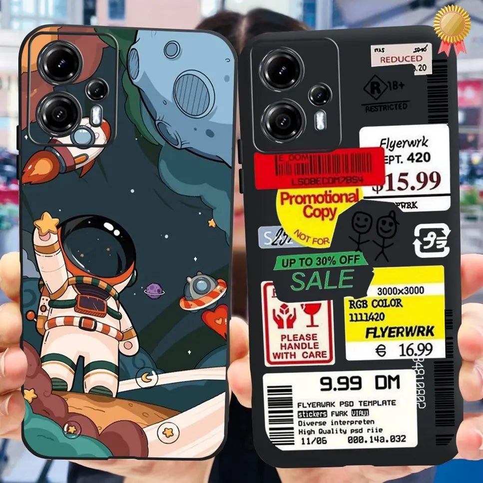 Hot For Motorola Moto G13 Case Fashion Cartoon Astronaut Soft TPU Silicone Back Cover Motorola MotoG23 G32 G42 6.5'' Phone Cases