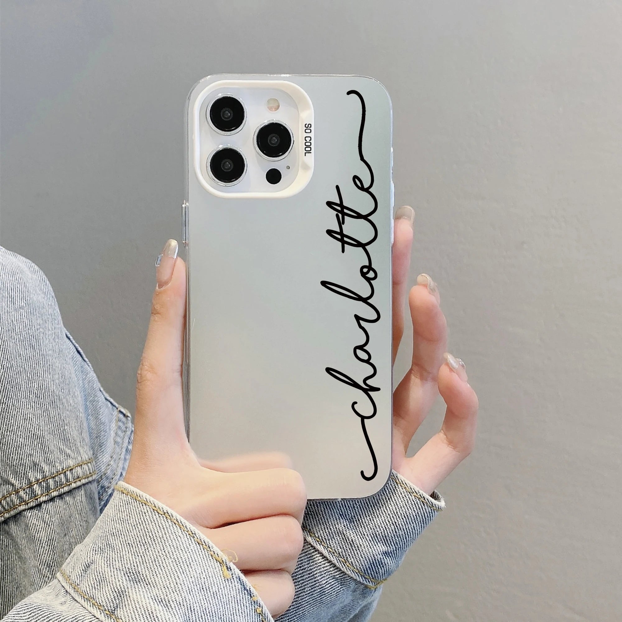 Black Phone Case Personalized Customized Name for iPhone 17 16 15 14 13 12 11 Pro Shockproof DIY Gift for Both Men And Women