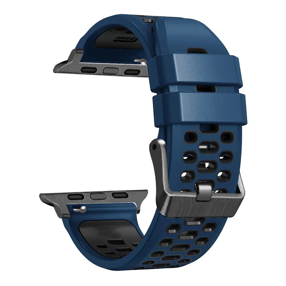 Sport Silicone Strap For Apple Watch Ultra 2 49mm Bracelet Wristband For Apple Watch Series 9 8 7 SE 6 45mm 44mm 42mm Accessory
