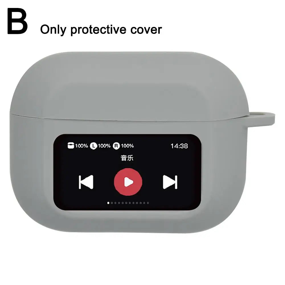 For AirPods A9pro Music Player Pattern Wireless Bluetooth Earphones Silicone Protective Case Thin Edition