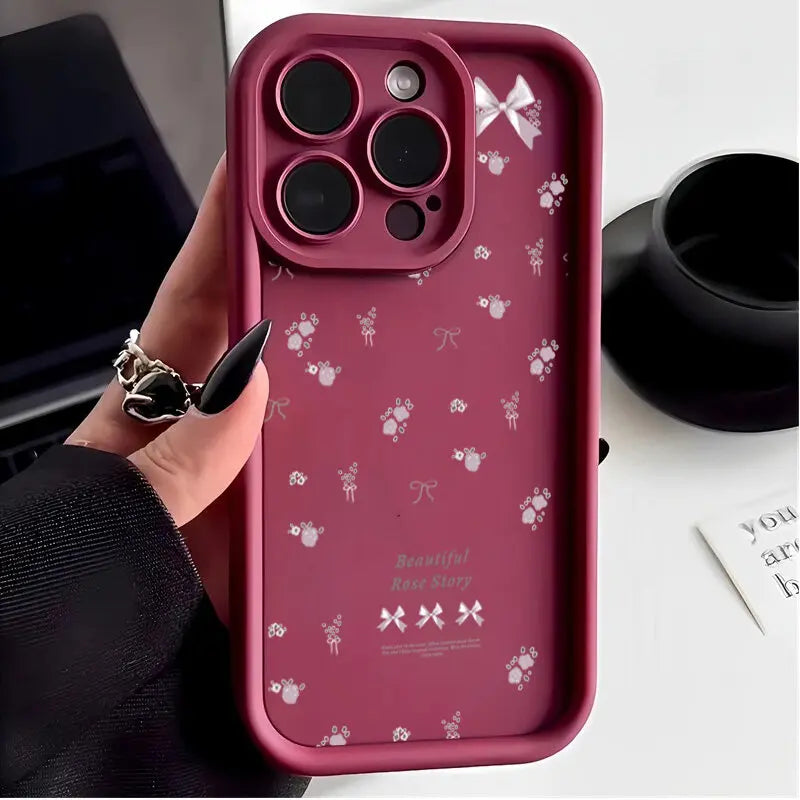 3D Pink Bowknot Phone Case For Motorola Moto G24 G54 G05 G04 G34 G75 G14 G15 E13 E40 E14 E22 E32 G9 G Play 2025 Cover Soft Cases