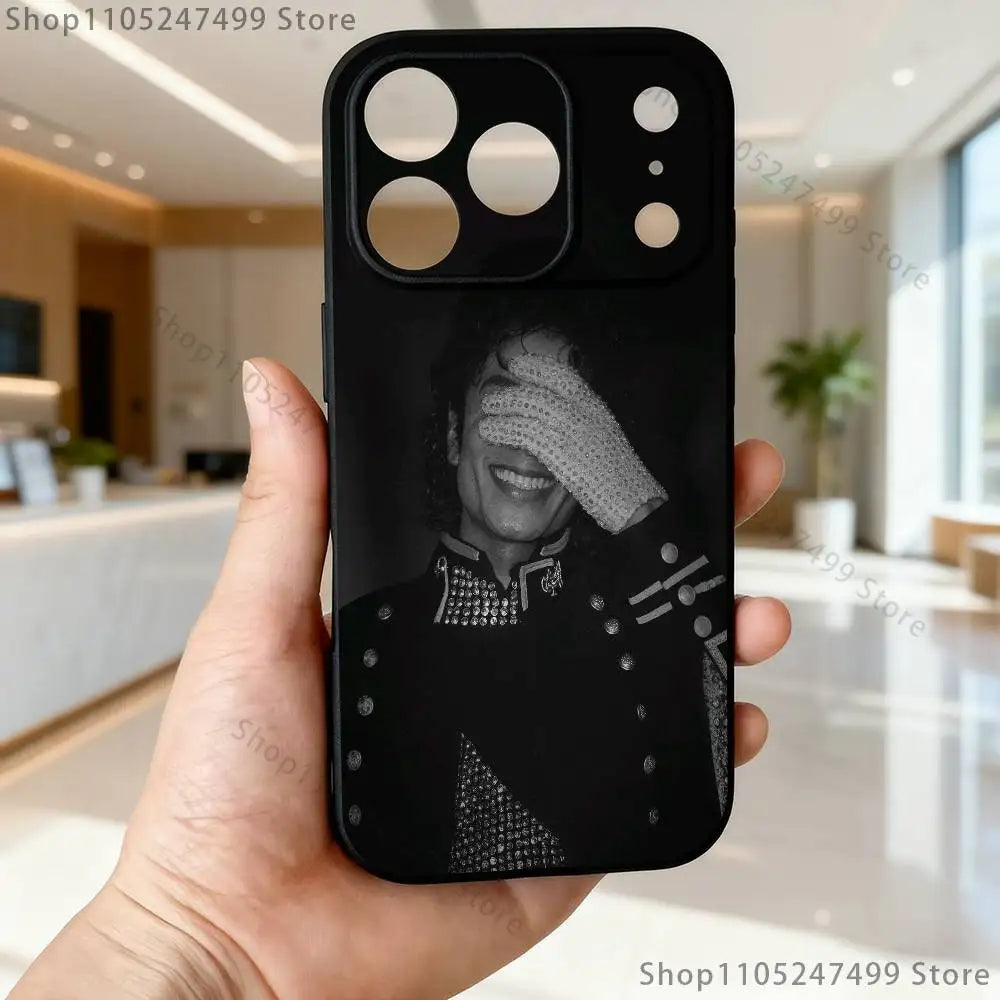 Thriller Dangerous M-Michael J-Jackson Phone Case For iPhone 17,16,15,14,13,12,11,Pro,Max,Plus,E,SE4,Air,Mini Black Soft Funda