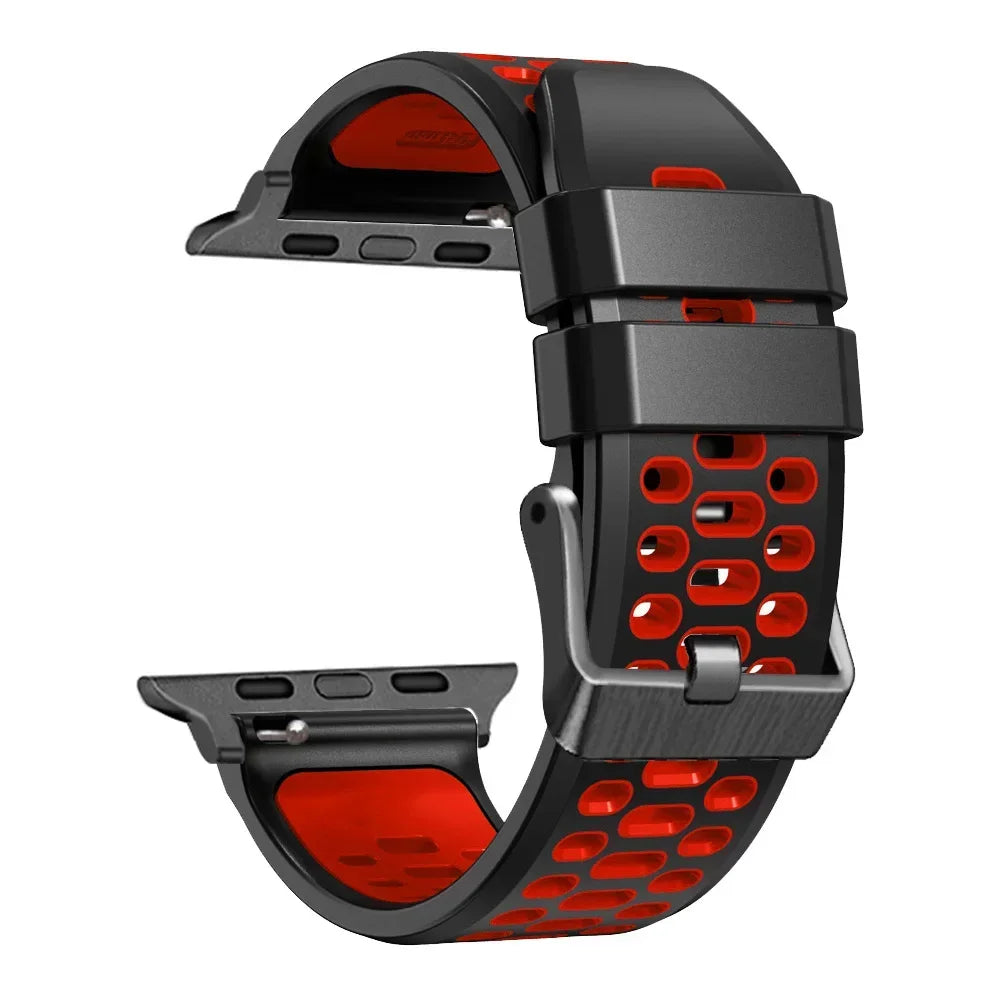 Sport Silicone Strap For Apple Watch Ultra 2 49mm Bracelet Wristband For Apple Watch Series 9 8 7 SE 6 45mm 44mm 42mm Accessory